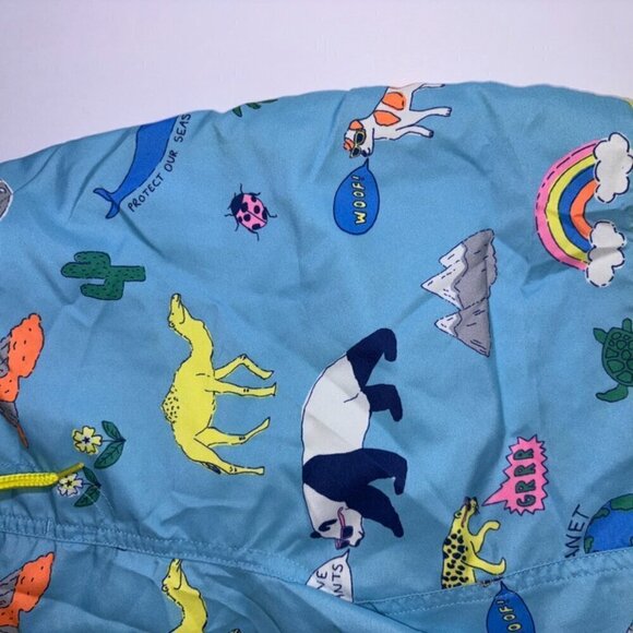 Mini Boden Natural World Surf Shorts Boys Swimsuit Bathingsuit Size 11-12Y - Picture 2 of 8